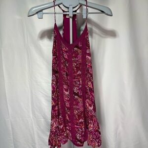 Hollister Pink Boho Paisley Print Dress